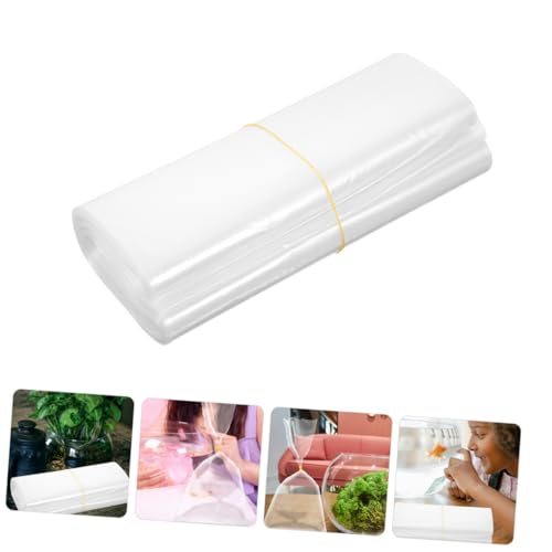 POPETPOP 50pcs Clear Plastic Fish Packing Bags Shipping Bags for Fish Transport Storage for Pet Stores Food Service Industries