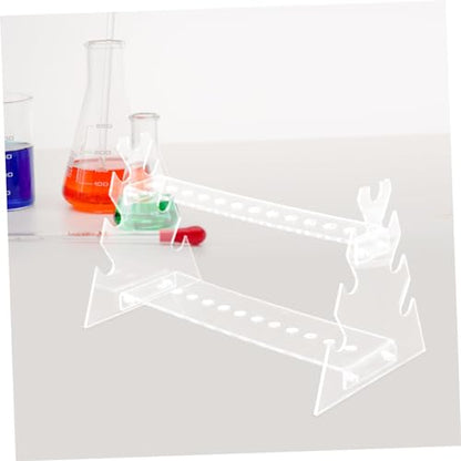 Zerodeko 12holes Test Tube Holder Trapezoid Rack for Laboratory Dual-Sided Organizer for Efficient Storage and Easy Access to Test Tubes
