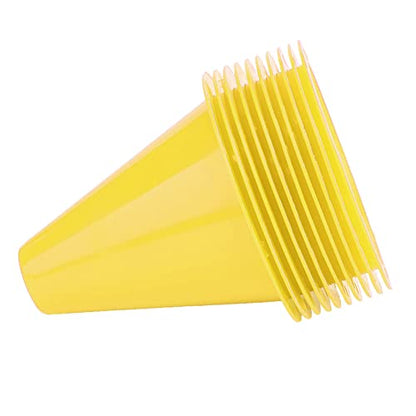 10pcs Football Cones Soccer Training Discs Football Marker Poles Flat Square Bottom Stackable for Soccer Training - color: Yellow