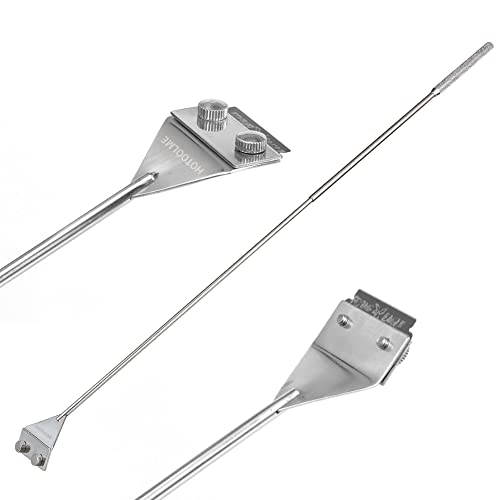 Aquarium Scraper, 25.6" Stainless Steel Scraper Cleaning Razor with 10 Blades for Glass Aquarium Fish Tank