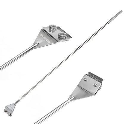 Aquarium Scraper, 25.6" Stainless Steel Scraper Cleaning Razor with 10 Blades for Glass Aquarium Fish Tank