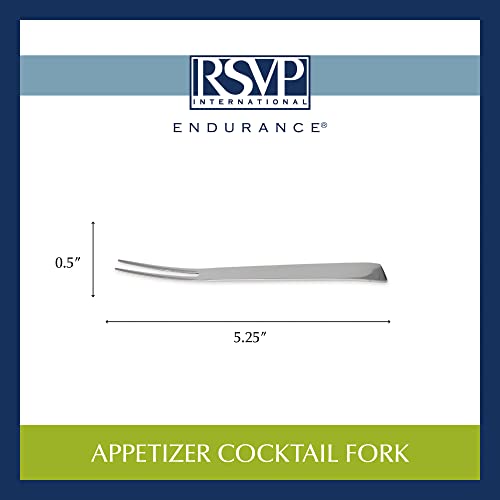 RSVP International Endurance Collection Seafood Tool, Cocktail Fork, Stainless Steel