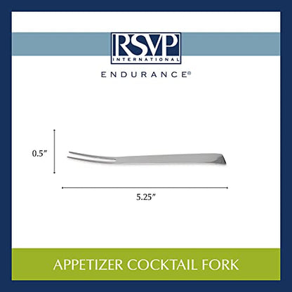 RSVP International Endurance Collection Seafood Tool, Cocktail Fork, Stainless Steel