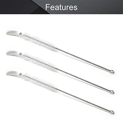 Utoolmart 15mm Dia Twist Handle Nylon Test Tube Brush Bottle Cleaning Brush Cleaner Industrial Brush Straw Cleaning Brush Manual Wire Brush 5Pcs