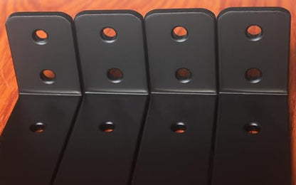 6 Pack - L 8" x H 2" x W1.5, 5mm Thick Black L Shelf Bracket, Iron Shelf Brackets, Metal Shelf Brackets, Floating Shelf, Shelf Supports with Screws - size: 8''x2'', style: Black 6 Pack