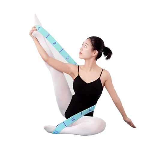 2-Pack Yoga Straps with 11 Loops - Adjustable Elastic Stretching Bands for Pilates, Dance, Ballet Gymnastics & Physical Therapy, Multifunctional Flexibility Exercise Equipment - color: Gray+Blue