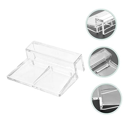 Happyyami 10pcs Acrylic Fish Tank Cover Brackets Support for Aquarium Lids for Turtle and Snake Tanks Quality Water Resistant Holders