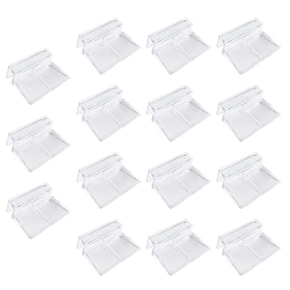 Aquarium lid Clips 15Pcs Acrylic Aquarium Support Brackets for Glass Covers High Transparency Fish Tank Cover Holder Universal Fit