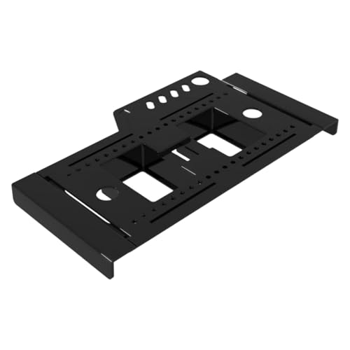 Fish Tank Storage Rack Organizer with Tool Storage Holder Retractable Accessories Structure Easy to Install Suitable for Aquarium Professional, Black