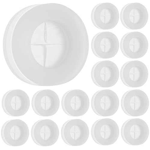Silicone Straw Hole Grommets, 20 Pcs Lid Plugs for Jar Lids, Cross Design Straw Stoppers, Reusable Silicone Seals for Drinks and Daily Use, Easy to Clean