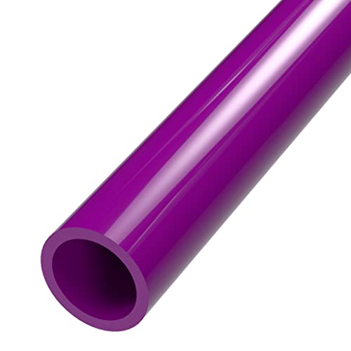 PVC Pipe, 1/2" Size, (0.840" Actual OD) Sch 40 Furniture Grade, Purple (40"L x 3-Pack) DIY Structural for Greenhouse, Garden, Dog Agility and Maker Projects - P012FGP-PU-40x3