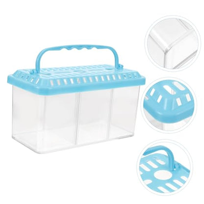 VOSAREA Transparent Fish Breeding Box with Compartment Dividers Fish Isolation Tank for Betta Shrimp Easy to Clean Portable Design Safe Material Increases Survival Rate