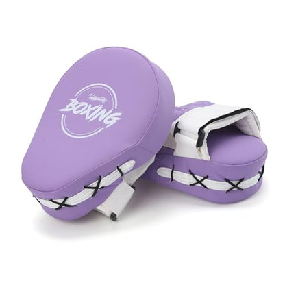 Valleycomfy Boxing Pads Curved Focus Punching Mitts for Men Women - color: Purple