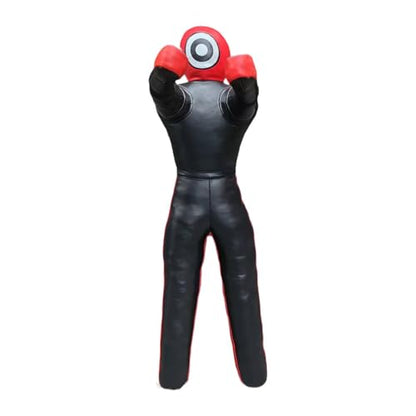 Unfilled Wrestling Dummy Punching Bag Professional Boxing Dummy Grappling Training Aid for Practice Workout Throwing Indoor PU Leather- 170cm Height
