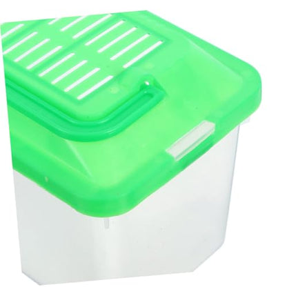 Happyyami 2pcs Portable Reptile Feeding Case Breeding Box for Small Pets Fish and Turtles Lightweight and User-Friendly Design for Travel and Transportation