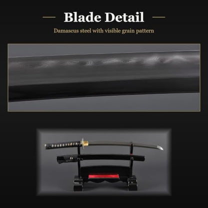Hand Forged 1045 Heat-Tempered Katana, Full Tang Sword - color: Dragon648