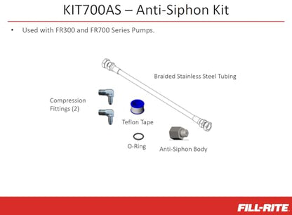 Fill-Rite KIT700AS Kit, Anti Siphon Tube 700 & 300 Series - style: 300 & 700 Anti-Siphon