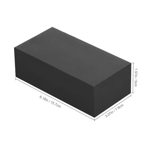 2PCS Black HDPE Plastic Block, Polyethylene Tapping Block, Polyethylene Solid Plastic Block for Machining, Flooring Home, Prototyping, Home Improvements, DIY Projects, Engineering (2" x 3" x 6")