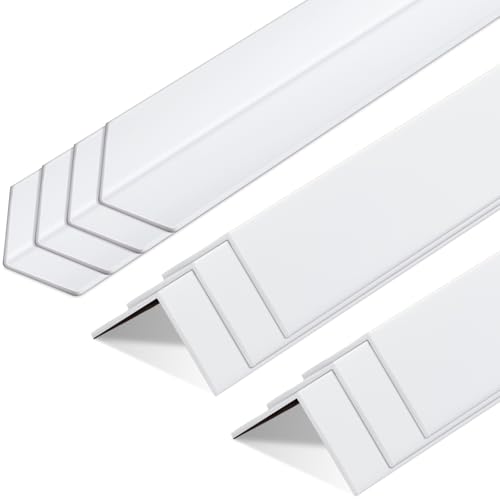 10 Pcs Wall Corner Protector Guards, Avoid Scratching Scuffs, 1 x 48 Inches Vinyl Corner Trim Molding, Ease Install & Cleaning for Door Countertop Furniture Cabinet Protection - color: White, size: 1 x 1 x 48 Inches