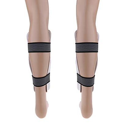 DYNWAVE Professional MMA Sparring Gear Shin Leg Guard for Martial Arts Kickboxing Karate, Universal for Men Women Youth, White, - size: Small