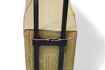 Marcobrothers Mini Bungee Cord with Steel Hook, 14" X 2, Pink - size: 14 inch X 2