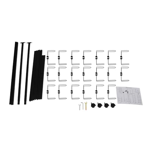 TFCFL Boxing Gloves Drying Rack, Boxing Glove Storage Stand with Universal Wheels,5-Tier Metal Boxing Gloves to Dry Out,Holds 20 Pair of Gloves - color: Black