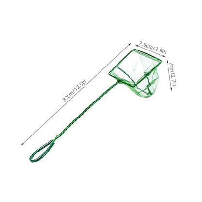 Toddmomy 8pcs Aquarium Fish Net Scoop Set with Fine Mesh Fabric 3-inch Plastic Handle Fish Tank Nets for Small Ponds and Aquariums and Tank Cleaning Accessories