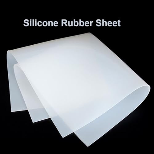 Silicone Rubber Sheet 500x500mm Thickness 1mm 2 3 4 5 6 8mm Black Plate Mat，High Temperature Resistance Rubber Pad, 1pcs(T1mm)