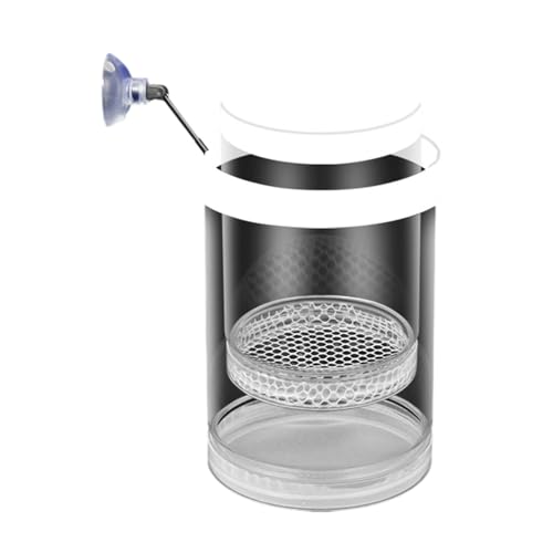 Floating Fish Breeding Box Net Design Safe Fish Habitat Isolation Tanks for Fry Shrimp Easy Setups Compacts - color: White, size: S