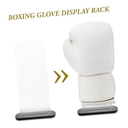 Healifty Glove Display Stand Acrylic Rack for Boxing Gloves Baseball Storage Home/ Office Accessory Easy Assembly Disassembly - color: Black