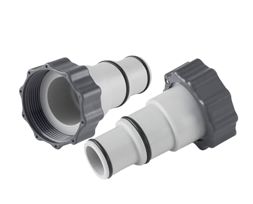 2 Packs Pool Hose Adapter Connector Converts 1.5 to 1.25 Inch Hoses-Replacement Parts Fits Filter Pumps and Saltwater Systems for Above Ground Swimming Pools