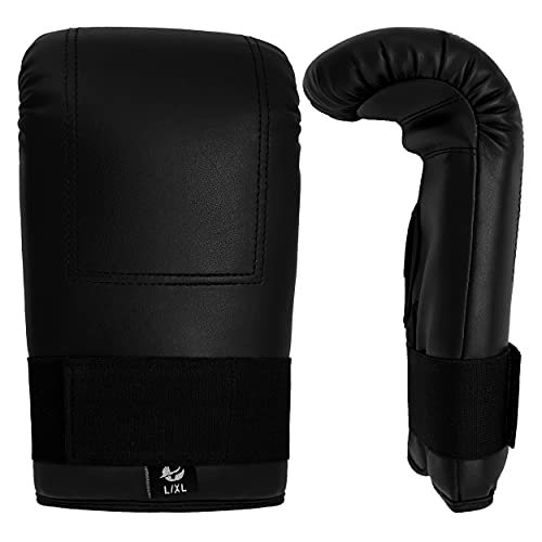 Bag Mitts Gloves Boxing MMA Muay Thai Training All Black