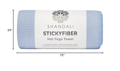 Hot Yoga Towel - Mat-Sized, Microfiber, Super Absorbent, Anti-Slip, Injury Free, 24" x 72" - Best Bikram Yoga Towel - Exercise, Fitness, Pilates Gear - color: Blue