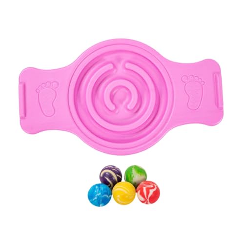 Menolana Balance Board Labyrinth disks Sensory Training Anti Slip Pedals Utility Wobble Stability Board Strength Skiing Kids - color: Pink