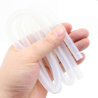 Silicone Tube 1/4"(6mm) ID x 3/8"(10mm) OD Clear Flexible Silicone Rubber Tubing Water Air Hose Pipe Transparent (3.3ft / 1m；6 x 10mm) - size: 6mm ID x 10mm OD