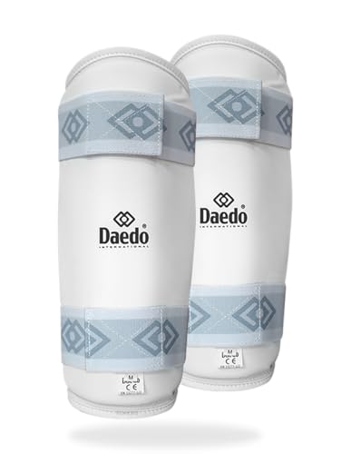 DAEDO Taekwondo Shin Guard - Lightweight & Comfortable with Two Elastic Straps for Secure Fit, Sizes XS-XL, Ideal for Taekwondo Competition & Training - size: Large
