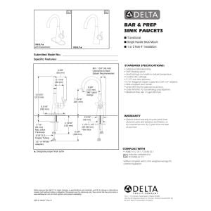 Delta Faucet 1953LF-RB Single Handle Bar/Prep Faucet, Venetian Bronze,12.31 x 2.19 x 5.38 inches