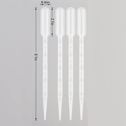 Yesallwas 20Pcs 5ML Pipettes Dropper - Disposable Pipettes Plastic Dropper for Lab Science, Essential Oil, DIY Art