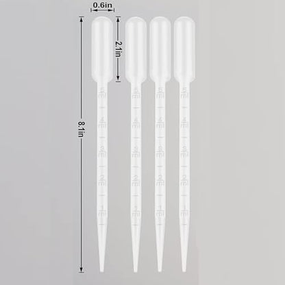 Yesallwas 20Pcs 5ML Pipettes Dropper - Disposable Pipettes Plastic Dropper for Lab Science, Essential Oil, DIY Art