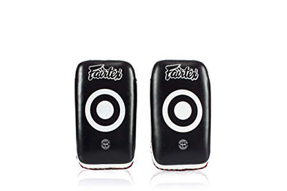 Fairtex Curved Muay Thai Pads, Kickboxing Punching Kicking Striking Shield - color: Black/White, size: Small