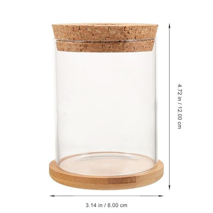 Small Glass Fish Bowl Hydroponic Plant Pot and Mat, Tabletop Goldfish Tank for Desktop Micro Landscape Terrarium and Plant Vase