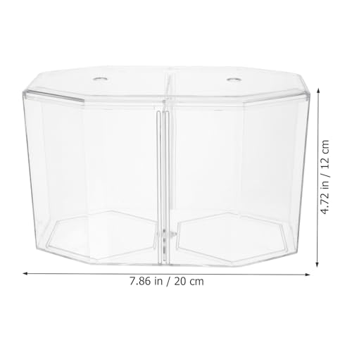 POPETPOP Mini Acrylic Fish Breeding Tank: Transparent Fish Breeding Box with Divider - Small Aquarium for Shrimp