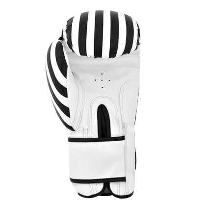 Athllete Boxistar Boxing Gloves, Boxing Gloves Men/Boxing Gloves Women, Available in 8 oz, 12 oz, 14 oz, 16 oz with Optimal Padding - color: Black/White, size: 14 oz