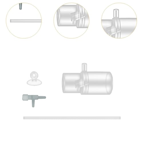 Acrylic Oxygen Enrichment Adapter for Aquarium, 16mm Water Outlet Nozzle with Suction Cup for Fish Tank Aeration
