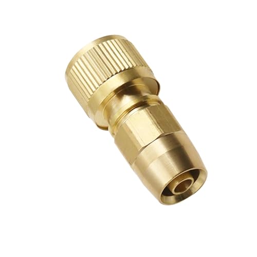 Expandable Hose Repair Kit, Solid Brass Hose End Repair Part for 3/4" GHT Quick Connector, Replacement Fitting for Flexible or Retractable Garden Water Hose, Quick Connector Not Included, 1 Pack