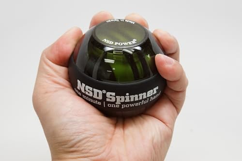 NSD Manual Thumb Wind Start Spinner Gyro Ball – Up to 15,000-18,000 RPM Premium & Durable Hand Strengthener and Wrist Exerciser for Grip Strength Training, Forearm Workout, and Pain Relief - size: Thumb-Wind Start Standard