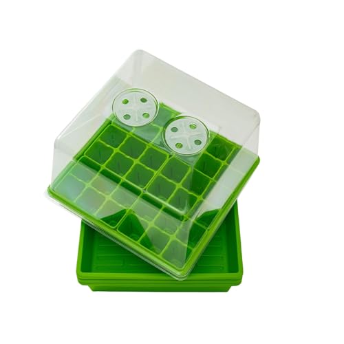 Bootstrap Farmer Countertop Seed Starter Kit in Green, Reusable 1010 Tray Bundle with Inserts and Humidity Dome
