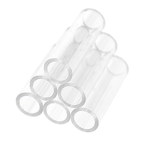 Shrimp Shelter Tube, Transparent Acrylic Tube Aquarium Shrimp Cave Breeding Fish Shrimp Feeder Breeding Tube Aquarium Fish Tank Pipe Shelter Tube Fish Tank Shelter Decorations Hideaway Pipes - color: 6 tubes