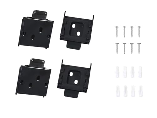 4 PCS Mountings Brackets Universal Roller Shade Hardware Roller Shade Brackets Outside Mount Blinds Aluminum Cordless Bracket for Indoor/Outdoor Roller Blind Replacement Accessory (2, Black)