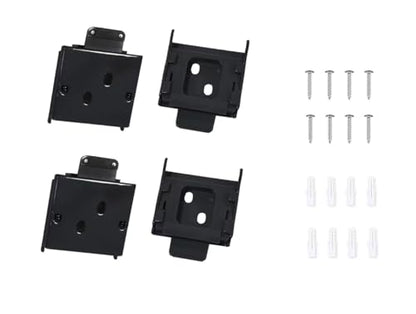 4 PCS Mountings Brackets Universal Roller Shade Hardware Roller Shade Brackets Outside Mount Blinds Aluminum Cordless Bracket for Indoor/Outdoor Roller Blind Replacement Accessory (2, Black)